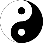 Black and white symbol for Yin and Yang